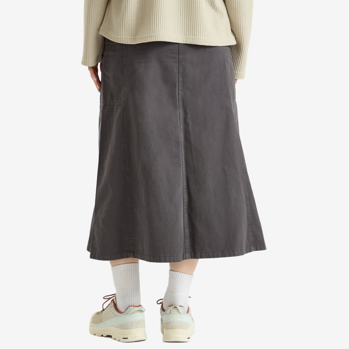 Gramicci Women's Voyager Midi Skirt in Fossil Grey Pigment