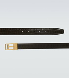 Tom Ford - Classic T croc-effect leather belt