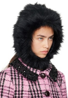 Anna Sui Black Faux-Fur Bonnet