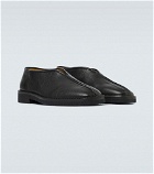Lemaire - Grained leather slip-on shoes