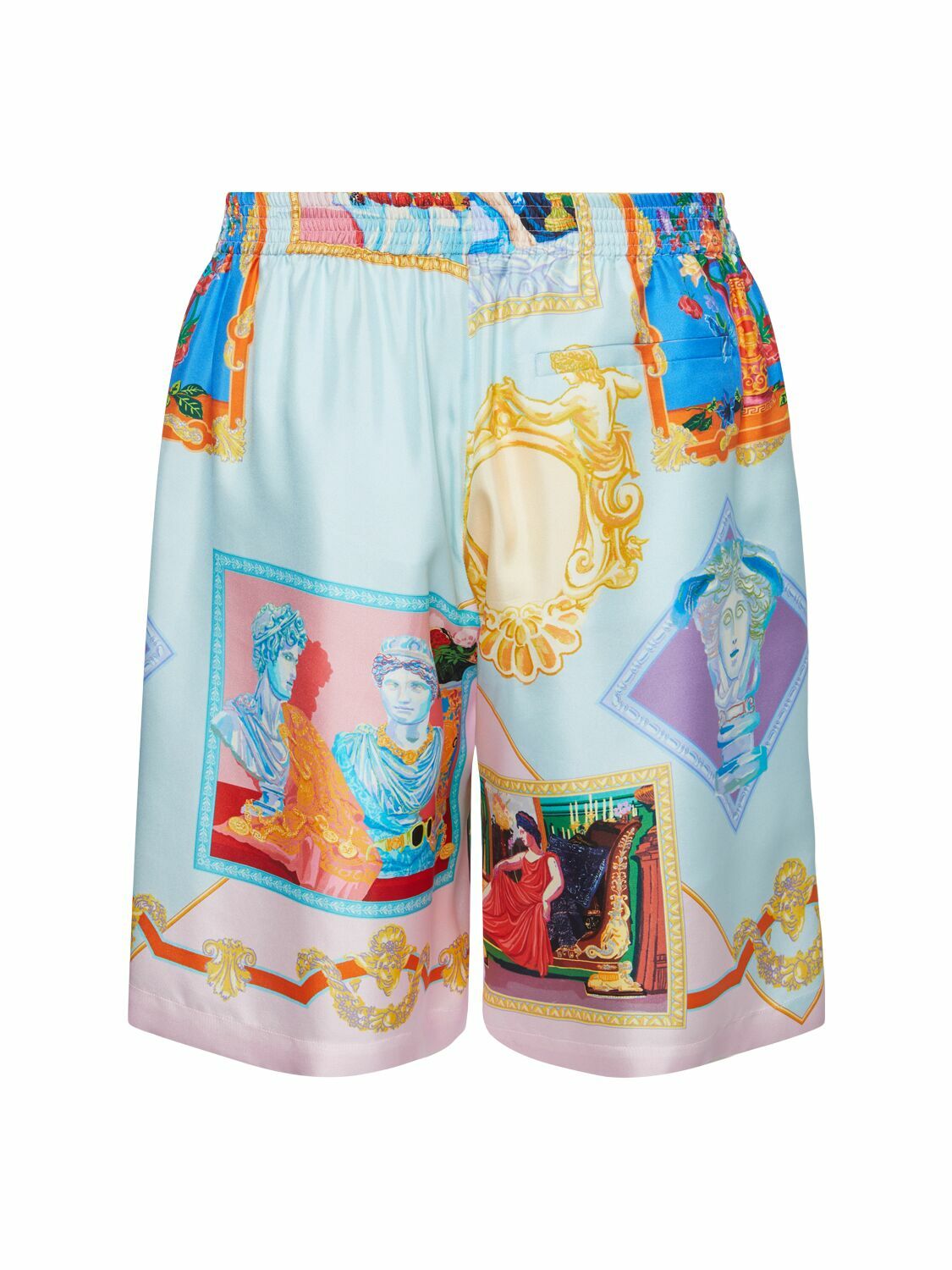 VERSACE Versace Gallery Print Silk Twill Shorts Versace