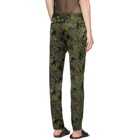 Dries Van Noten Black and Green Jacquard Patrini Trousers