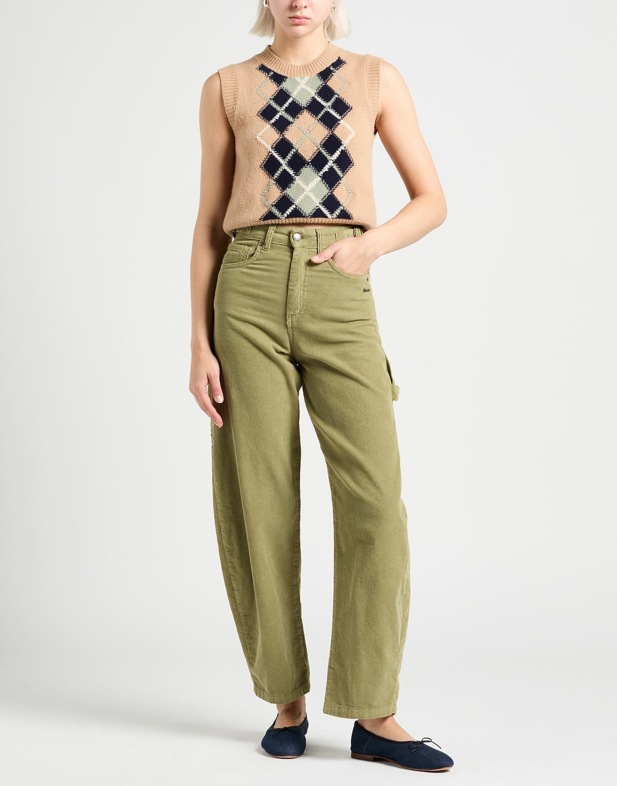 Berna Womens Pants Light in Green