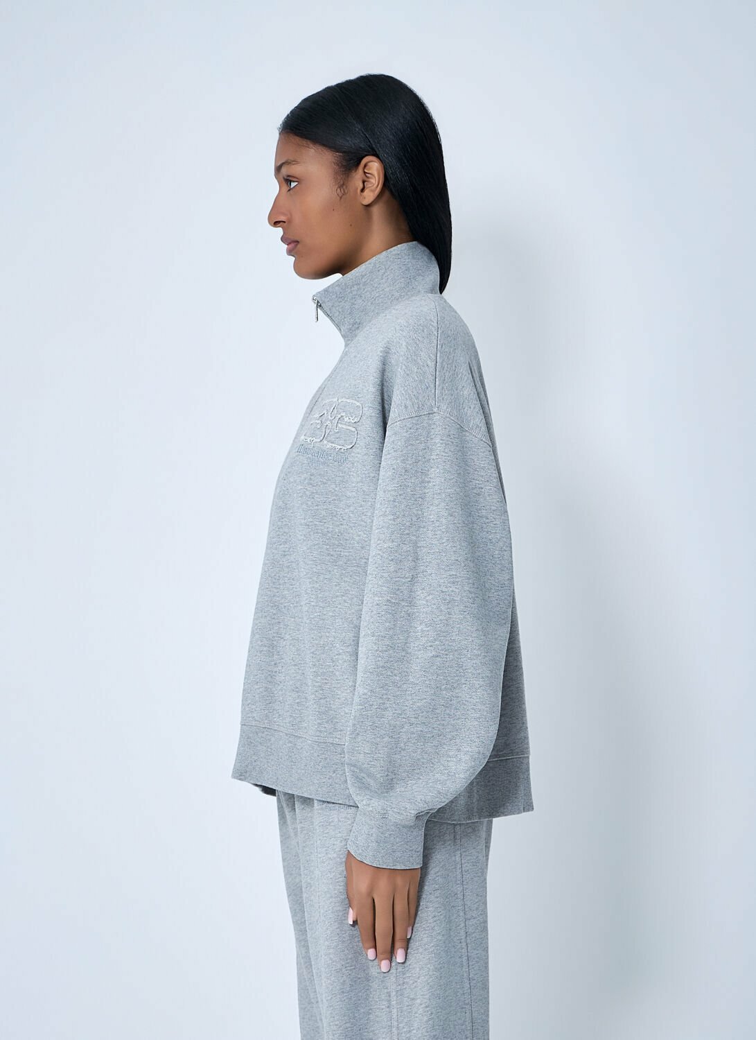 GANNI Half-Zip Sweatshirt