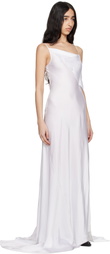 Ann Demeulemeester White Aaricia Long Bias Slip Maxi Dress
