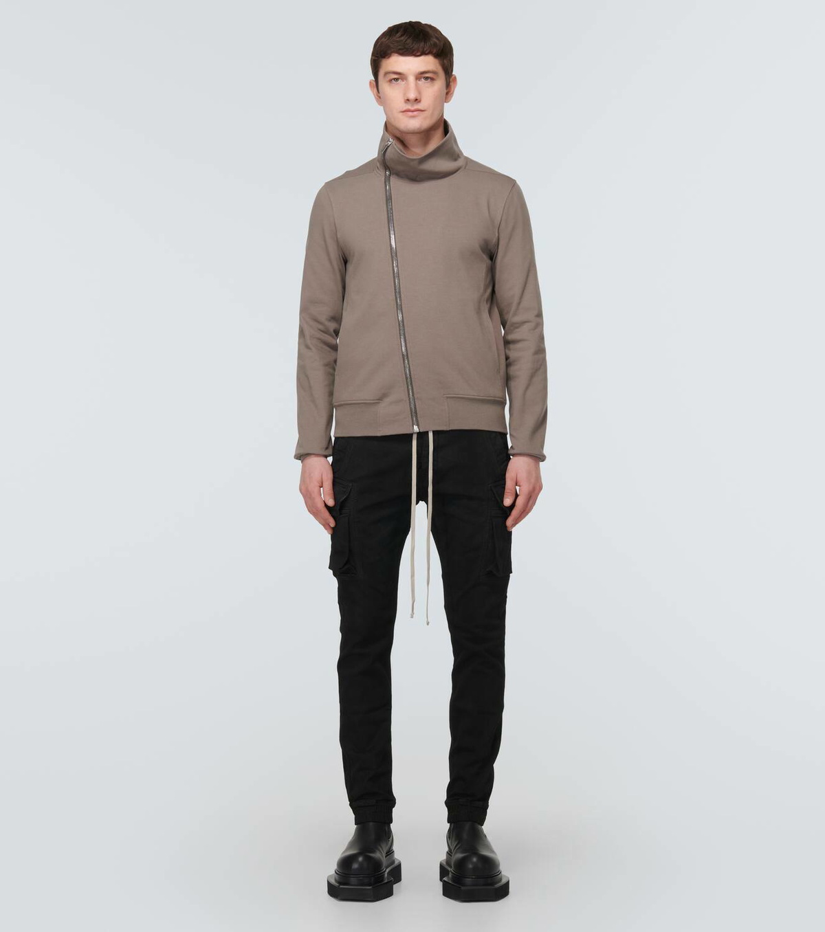 Rick Owens Bauhaus cotton zip-up jacket