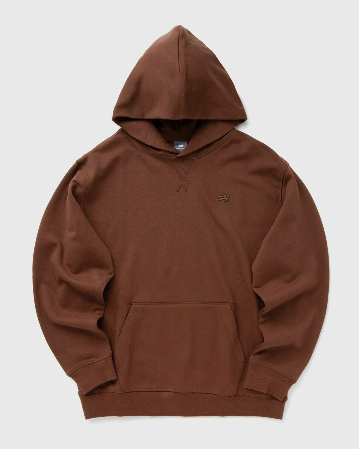 New Balance Athletics French Terry Hoodie Brown Mens Hoody