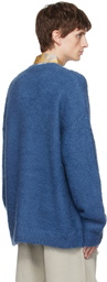 Acne Studios Blue Crewneck Cardigan