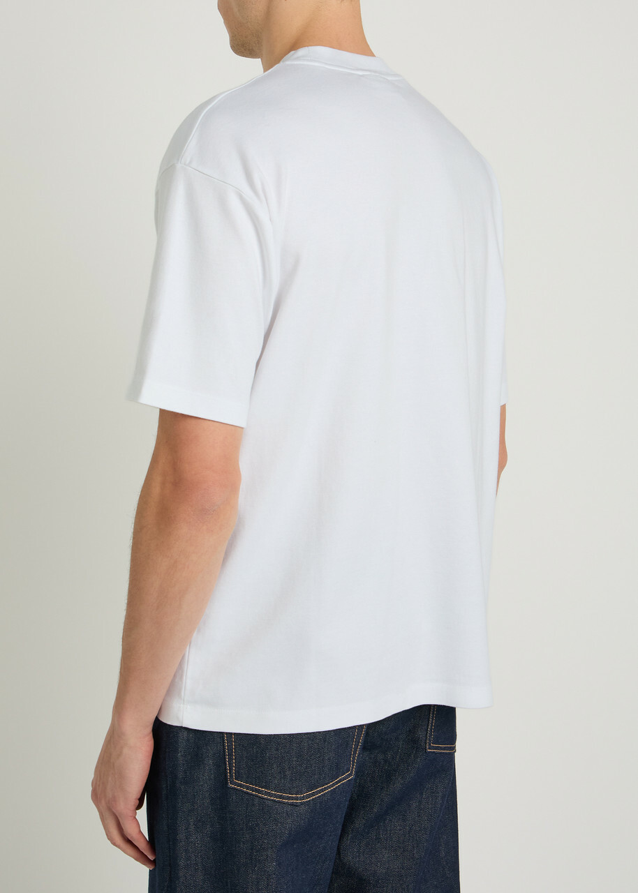 DRÔLE DE Monsieur Le T-shirt Slogan Printed Cotton T-shirt White