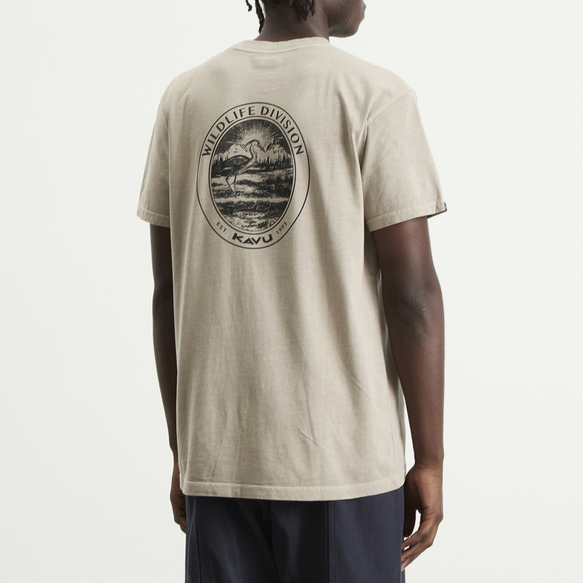 KAVU Men's PNW Wild Life T-Shirt in Greige