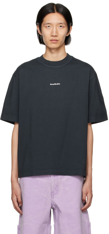 Photo: Acne Studios Black Printed T-Shirt