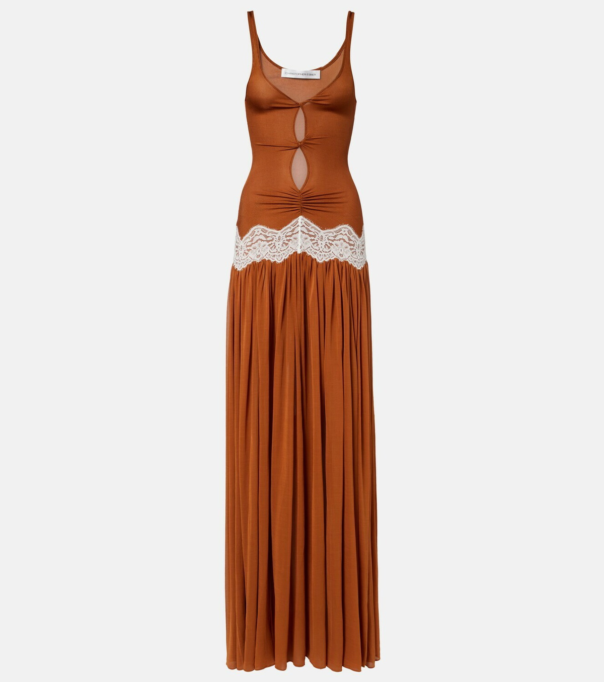 Christopher Esber Cutout lace-trimmed gown