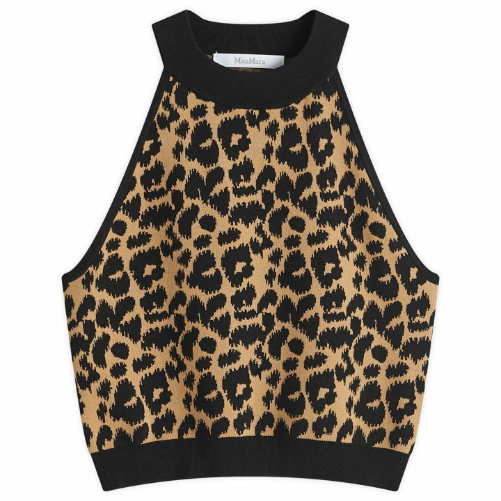 Photo: Max Mara Women's Crop Top in Leopard in Black