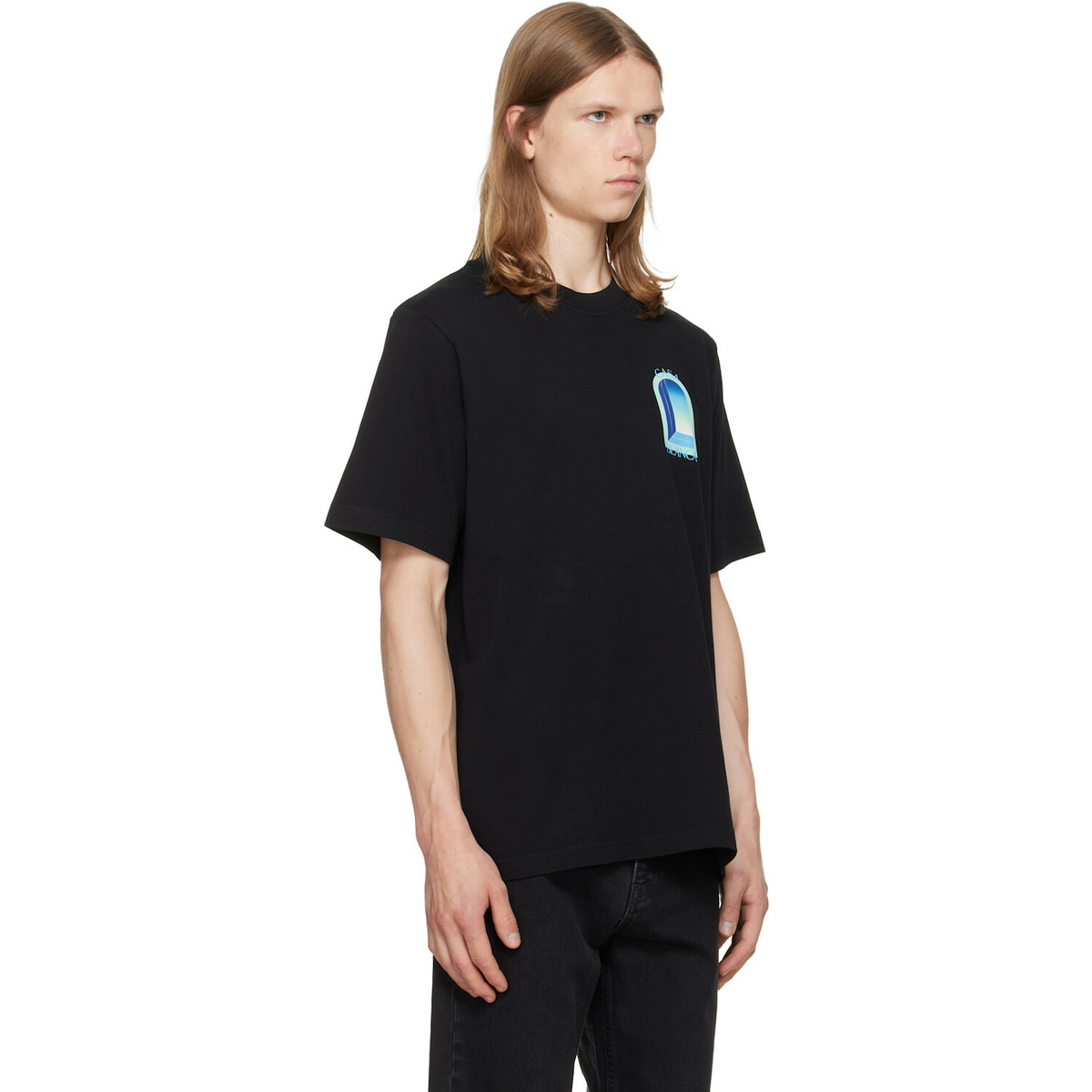 Casablanca Black 'L'Arche' Short Sleeve T‑shirt