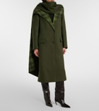 The Attico Scarf-detail wool-blend coat