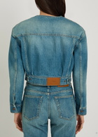 Chloe Cropped Denim Jacket Blue