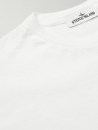 Stone Island - Logo-Appliquéd Garment-Dyed Cotton-Jersey T-Shirt - White