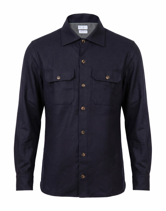Photo: Brunello Cucinelli Mens Shirt in Navy
