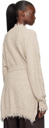 Lauren Manoogian Beige Fray Cardigan