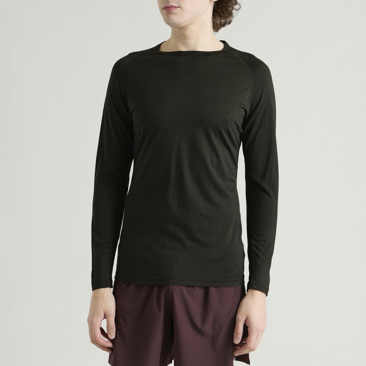 SOAR Men's Longsleeve Merino Base Layer in Forest Night