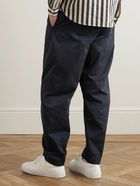 Richard James - Straight-Leg Pleated Cotton-Twill Trousers - Blue