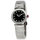 Bvlgari LVCEA Tubogas Quartz Diamond Black Dial Ladies Watch 102951