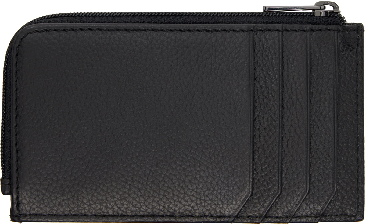 Hugo Black Stacked Logo Card Holder