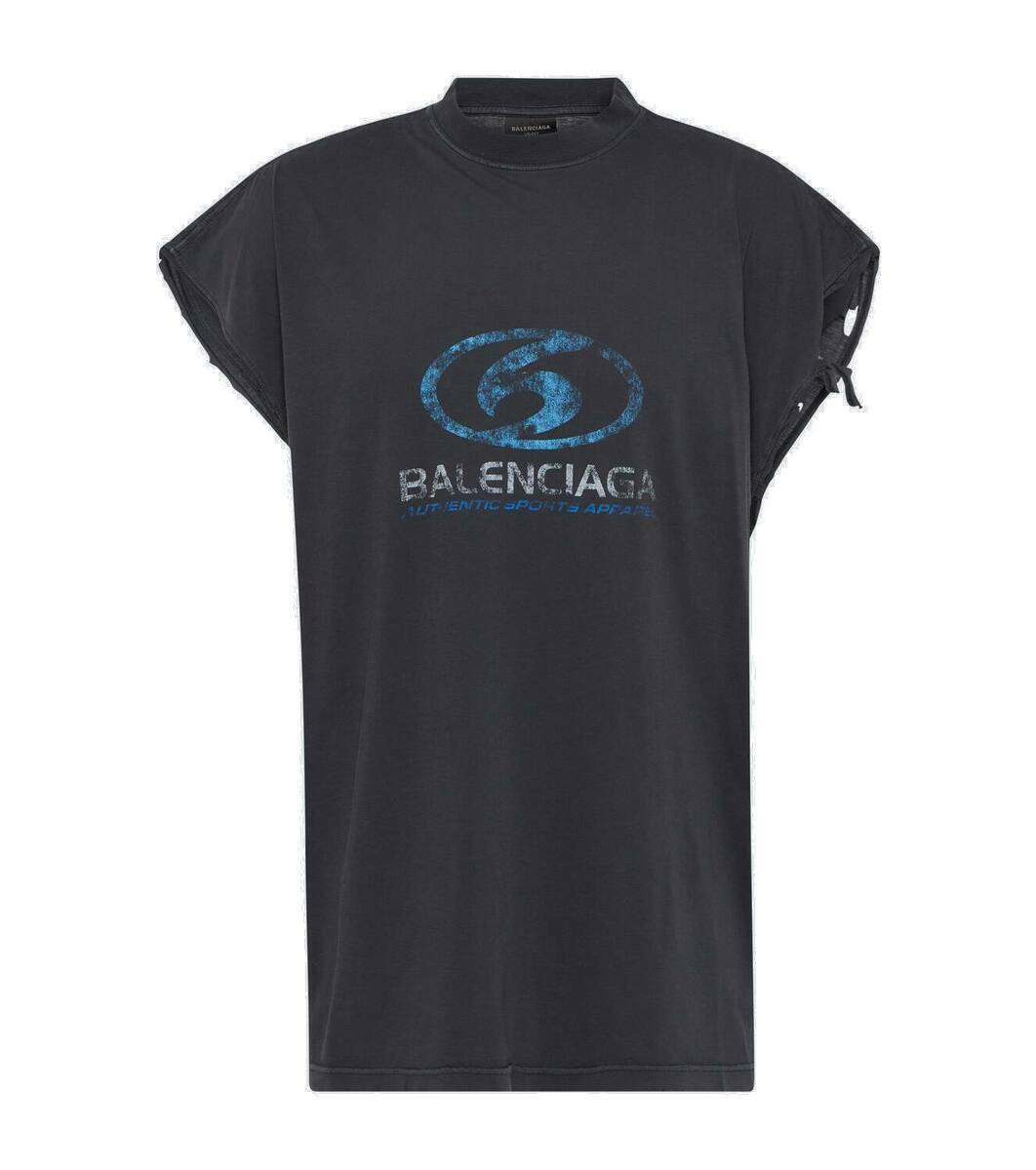 Balenciaga White Logo Cotton Jersey Crew Neck Short Sleeves T-shirt