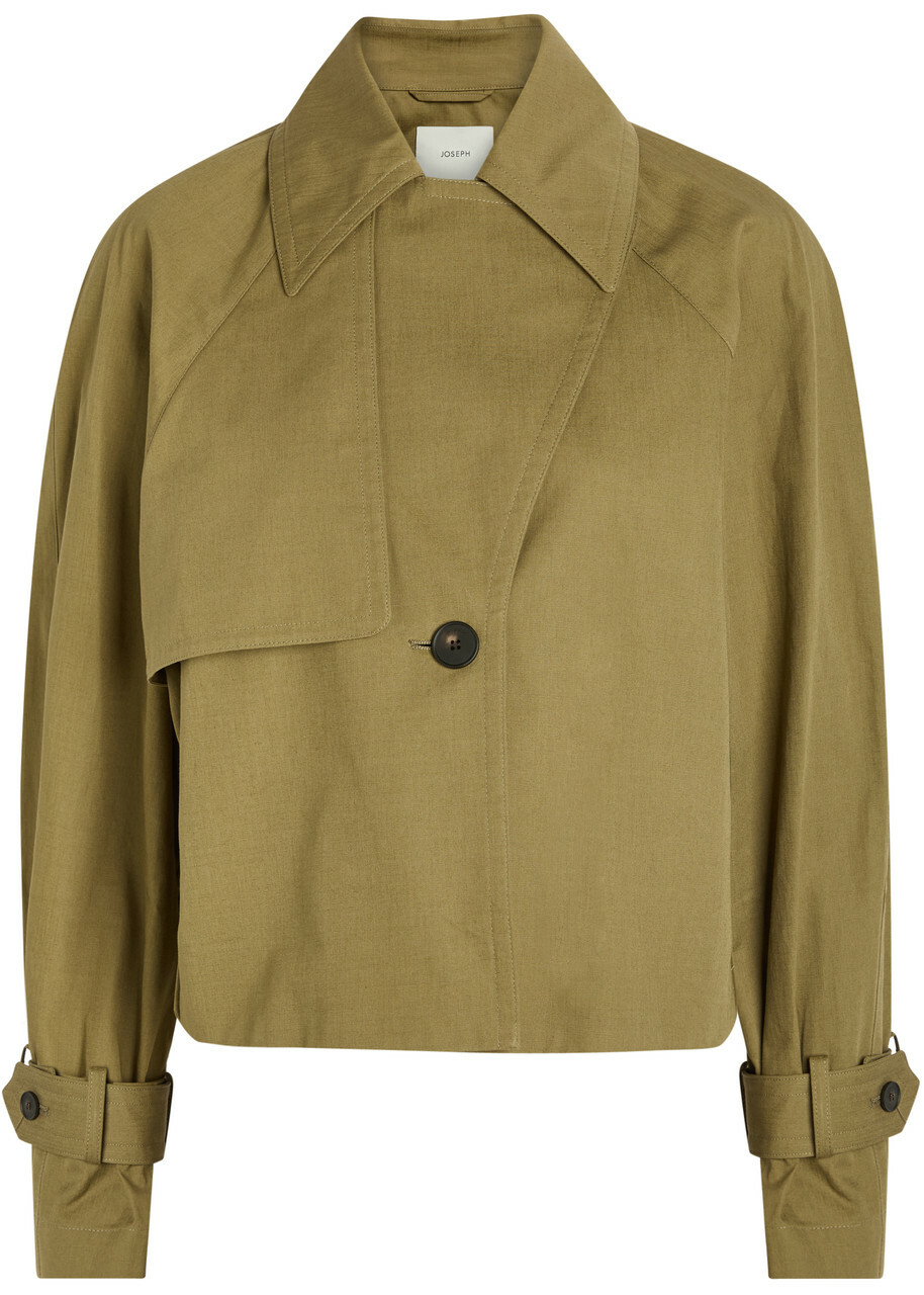 Joseph Suber Cotton Trench Jacket Green
