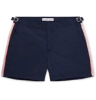 Orlebar Brown - Setter Mid-Length Webbing-Trimmed Swim Shorts - Blue