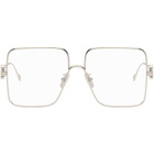LOEWE Silver Oversize Square Retro Glasses
