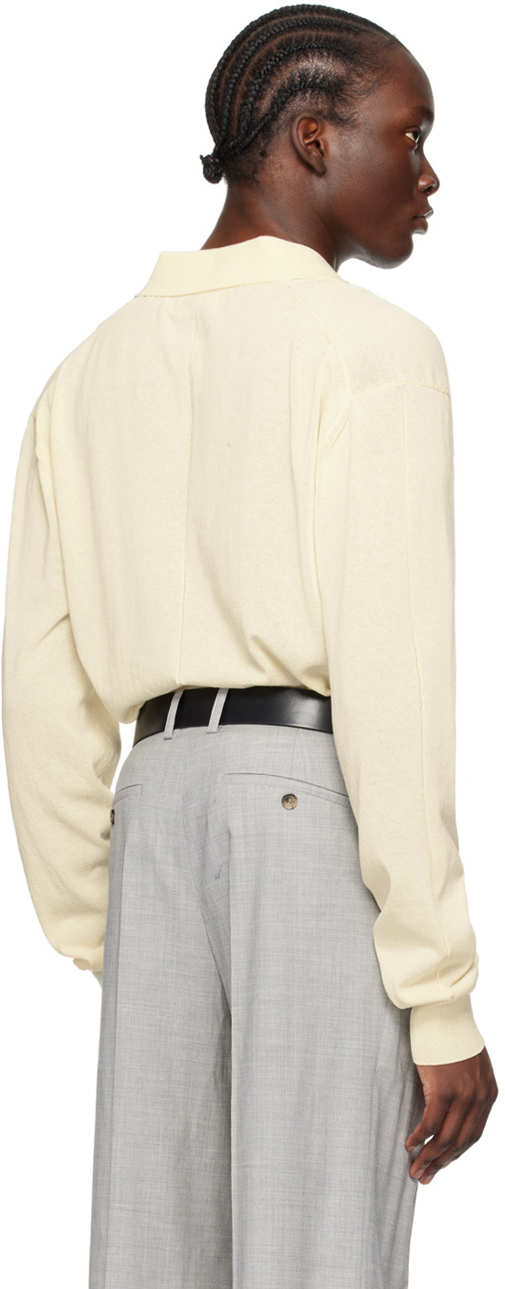 Recto Beige Semi-Sheer Polo