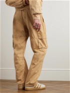 Les Tien - Straight-Leg Cotton-Twill Drawstring Cargo Trousers - Brown