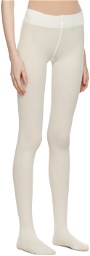 Wolford Off-White Rib Knit Mary Tights