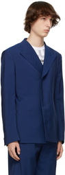 Comme des Garçons Homme Plus Blue Tropical Wool Blazer