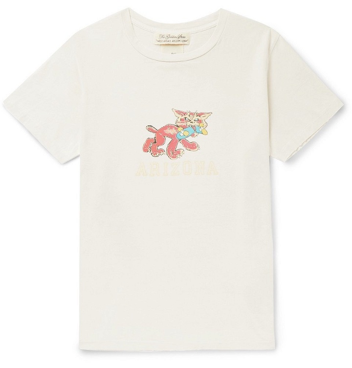 Photo: Remi Relief - Distressed Printed Cotton-Jersey T-Shirt - White