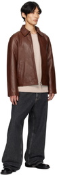 Sunflower Tan Short Leather Jacket