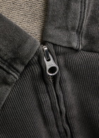 Good American Jeanius Cropped Hooded Cotton Sweatshirt Black
