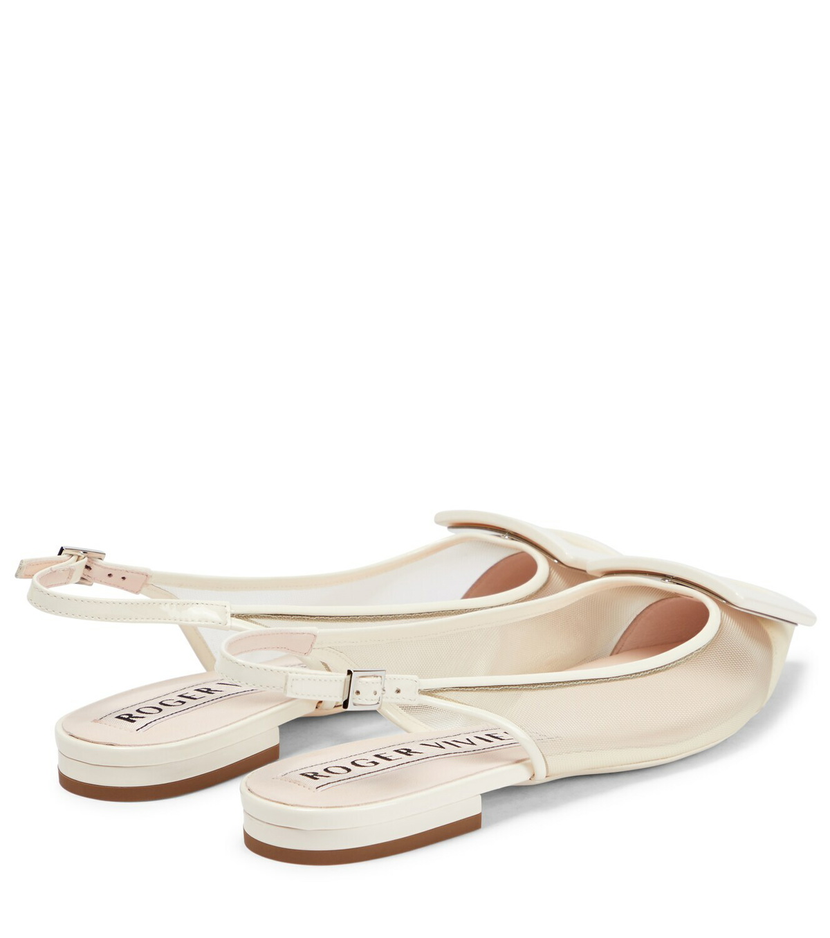 Roger Vivier Gommettine Net slingback flats Roger Vivier