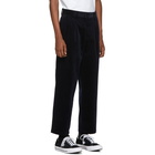 Noah NYC Navy Corduroy Double-Pleat Trousers