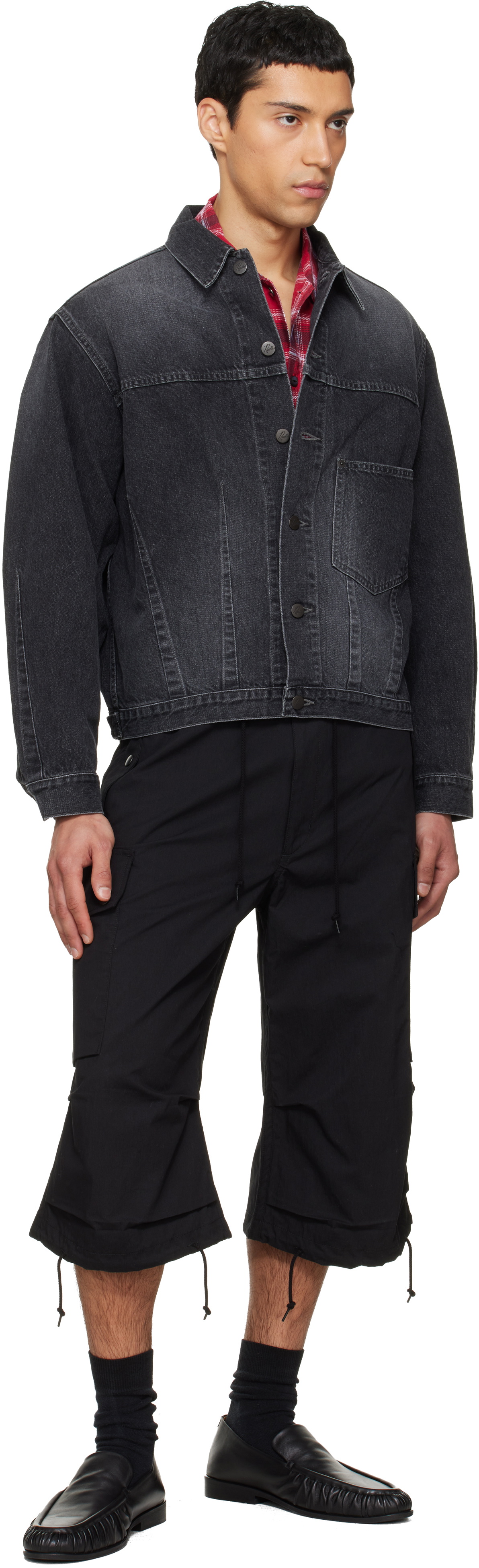 NEEDLES Black Darts Bottom Denim Jacket