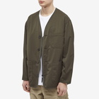 Comme des Garçons Homme Men's Nylon Liner Zip Jacket in Khaki