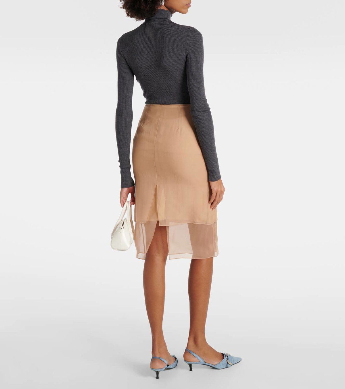 Givenchy Floral dévoré satin midi skirt Givenchy