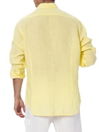 MC2 Saint Barth Man Pale Yellow Linen Shirt Pamplona