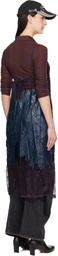 Andersson Bell Navy Embroidery Lace Midi Dress