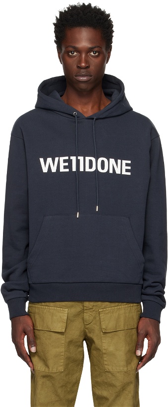 Photo: We11done Navy Fitted Basic Hoodie