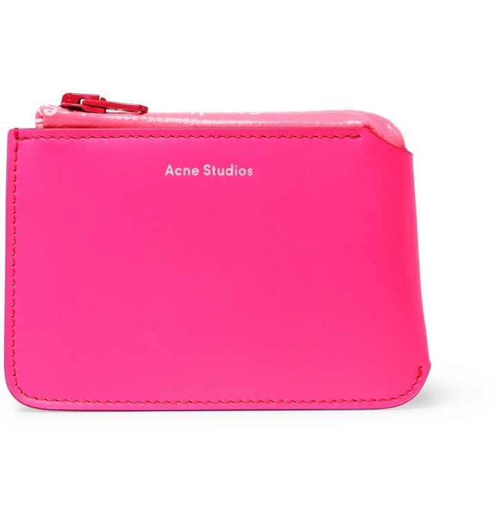 Photo: Acne Studios - Logo-Print Leather Wallet - Pink
