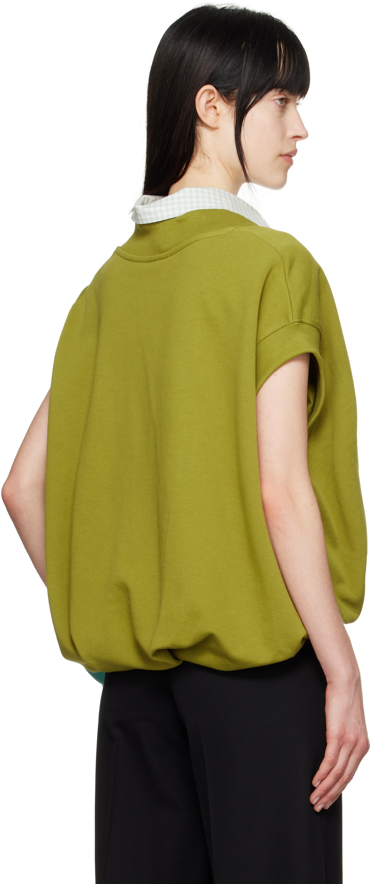 Dries Van Noten Green V-Neck Vest