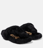 Loewe Ease shearling thong sandals