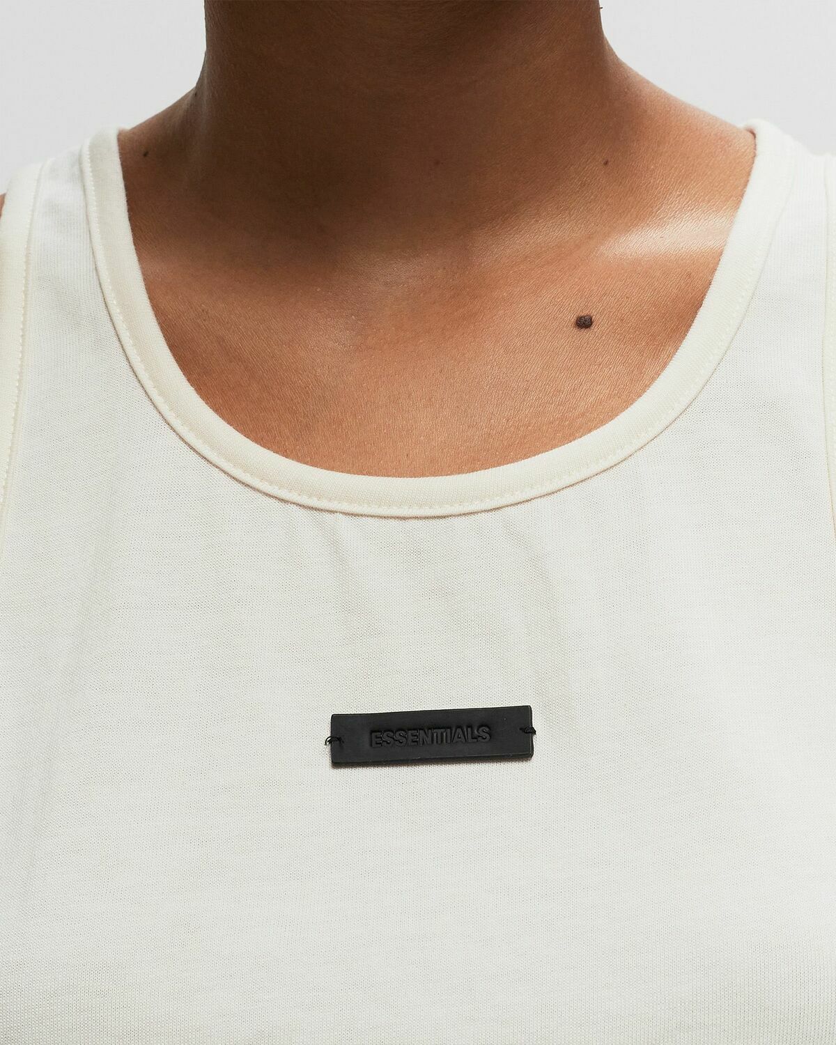 Fear Of God Essentials Tri Blend Tank Top Beige Tops & Tanks